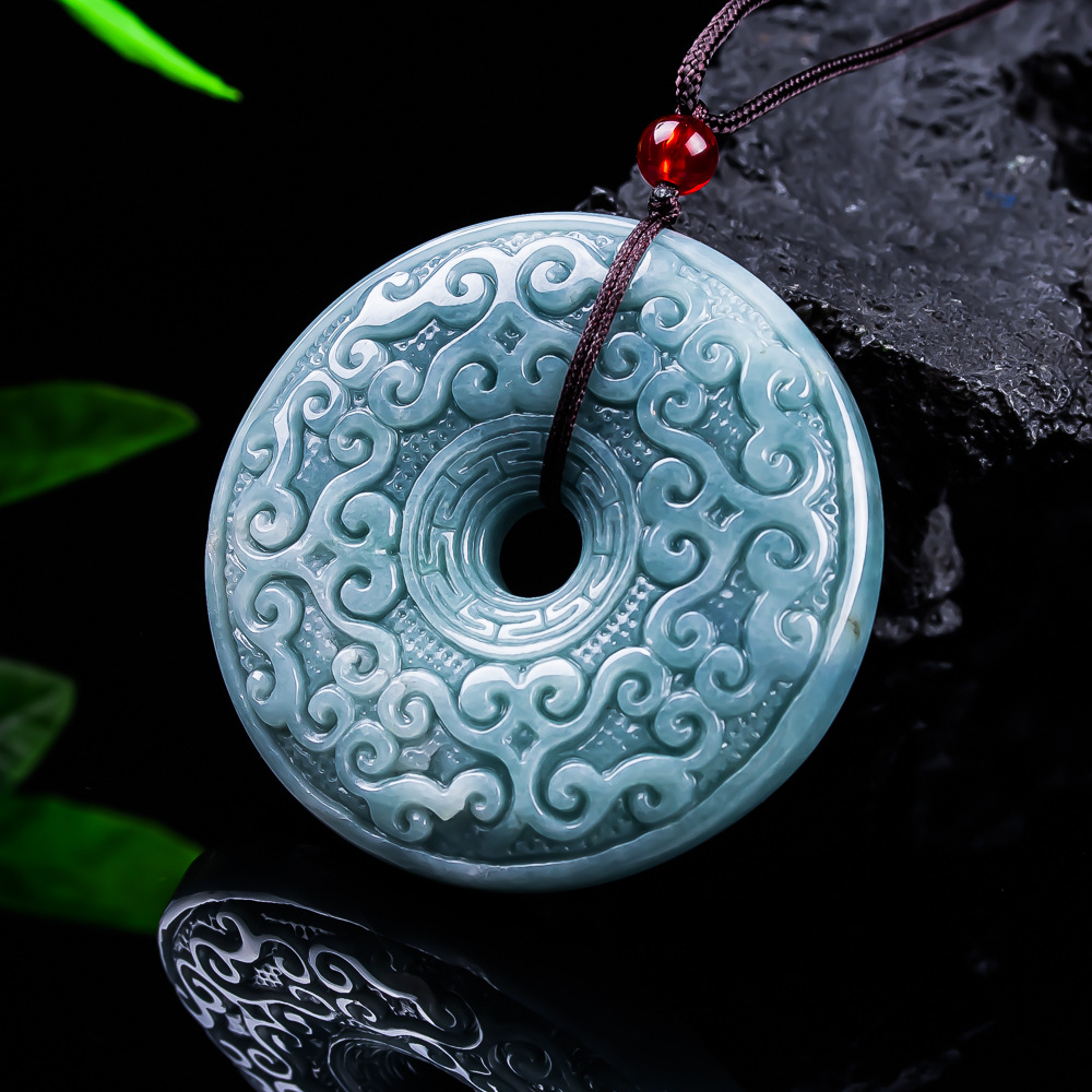 Jewelry & Watches Vitopoulos Reviews - 천연 버마산 경옥 꽃 펜던트 목걸이
