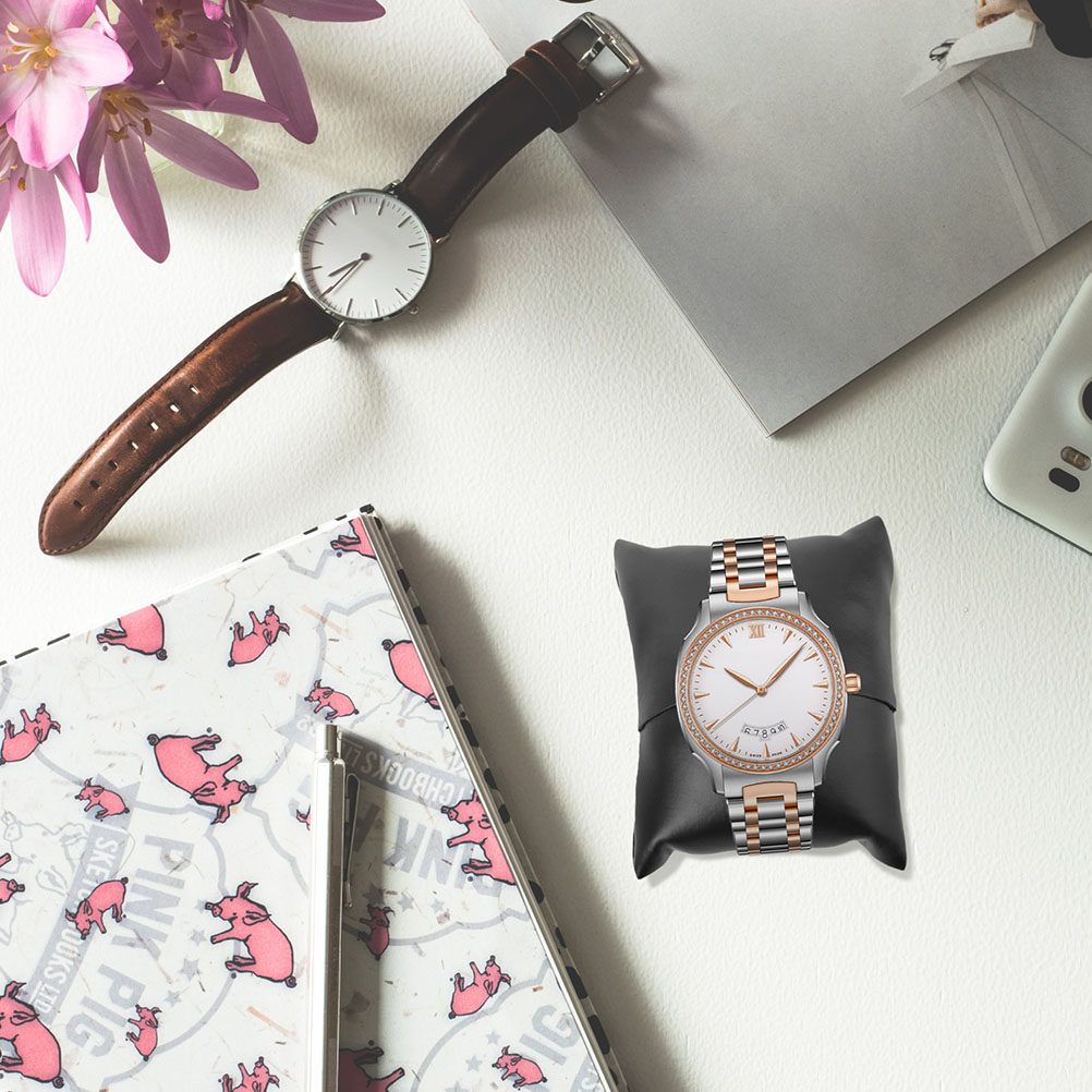 Jewelry Bracelet Watches - 12개 시계 쿠션 보석 진열대 PU