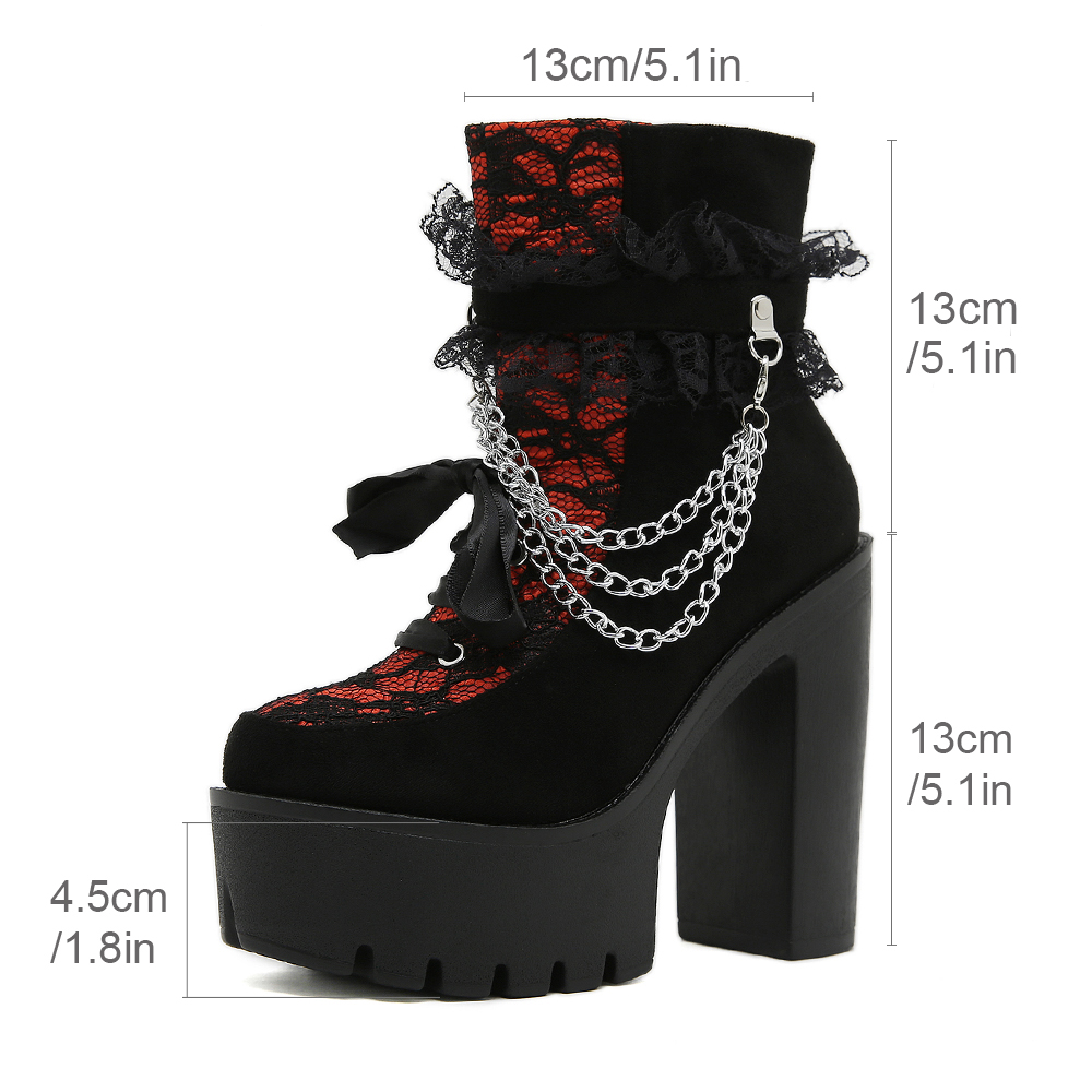 Gdgydh 여성용 빈티지 고딕 레이스 앵클 부츠, 청 - Anklet Foot Chain 리뷰 및 가격