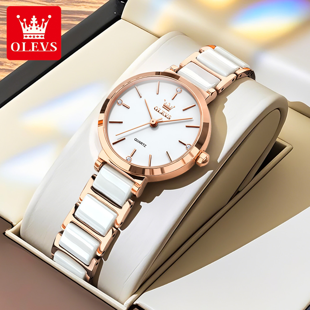 OLEVS 여성 시계 5877 고급스러운 우아한 쿼츠  - Jewelry Bracelet Watches 리뷰 및 가격