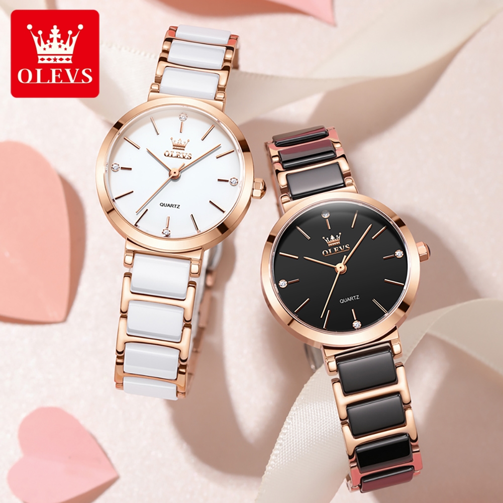 OLEVS 여성 시계 5877 고급스러운 우아한 쿼츠  - Jewelry Bracelet Watches 리뷰 및 가격