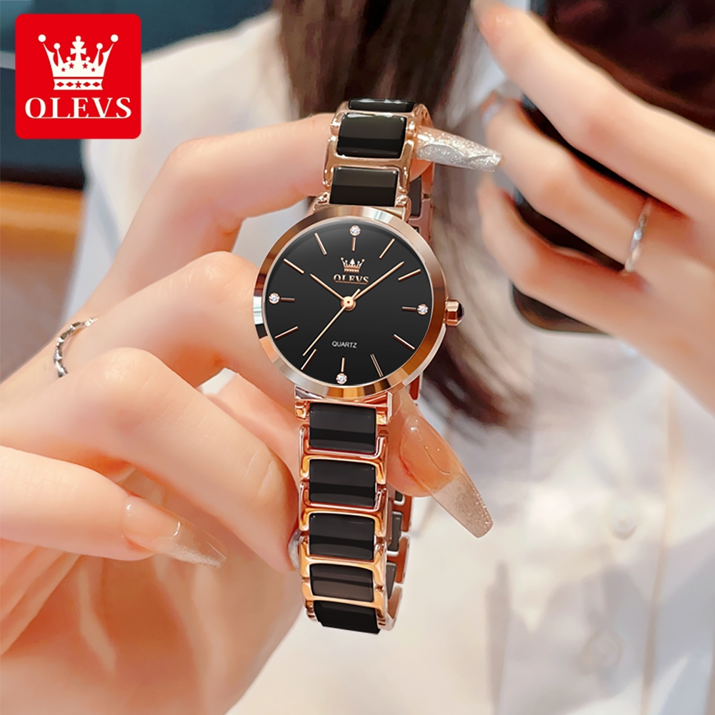 OLEVS 여성 시계 5877 고급스러운 우아한 쿼츠  - Jewelry Bracelet Watches 리뷰 및 가격