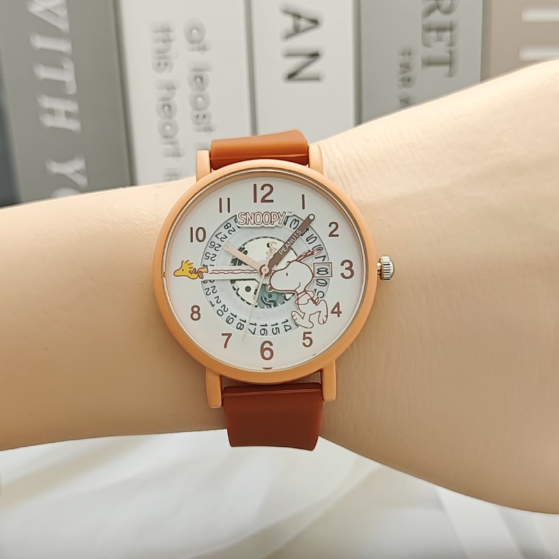 스누피 시계 만화 실리콘 스트랩 손목시계 패션 학생 쿼 - Jewelry Bracelet Watches 리뷰 및 가격