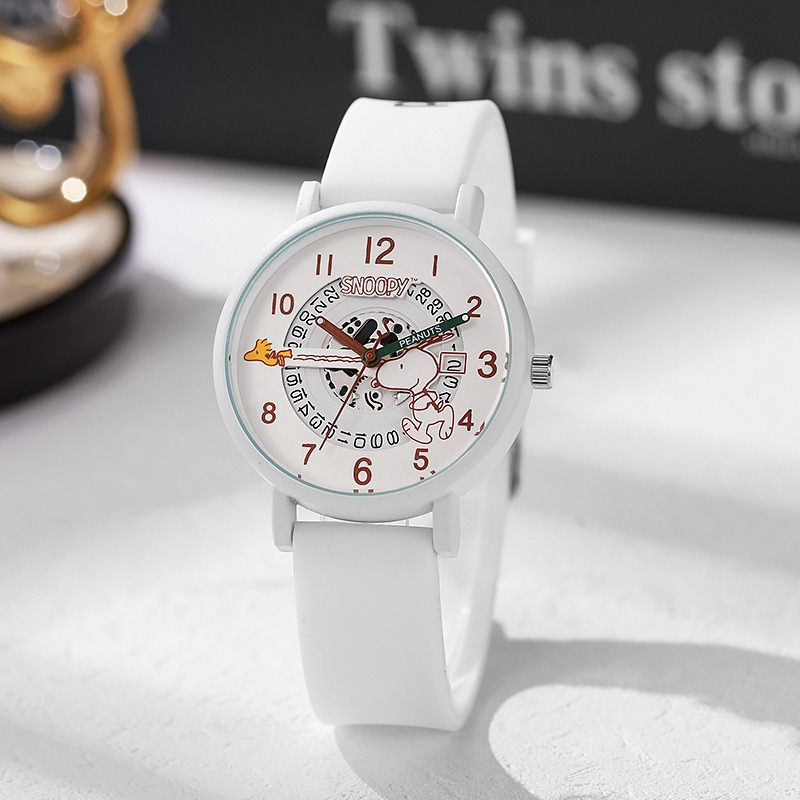 스누피 시계 만화 실리콘 스트랩 손목시계 패션 학생 쿼 - Jewelry Bracelet Watches 리뷰 및 가격