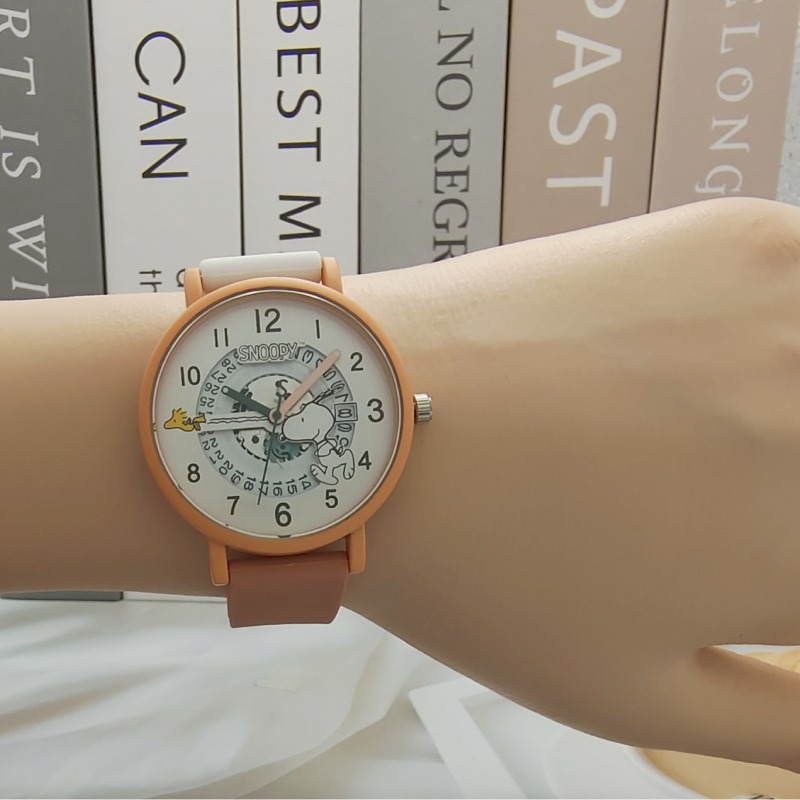 스누피 시계 만화 실리콘 스트랩 손목시계 패션 학생 쿼 - Jewelry Bracelet Watches 리뷰 및 가격