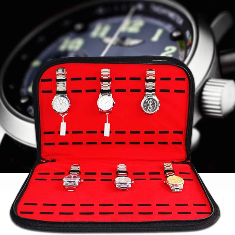 20 슬롯 시계 보관 가방 편리한 여행용 시계 파우치  - Jewelry Box With Watches 리뷰 및 가격
