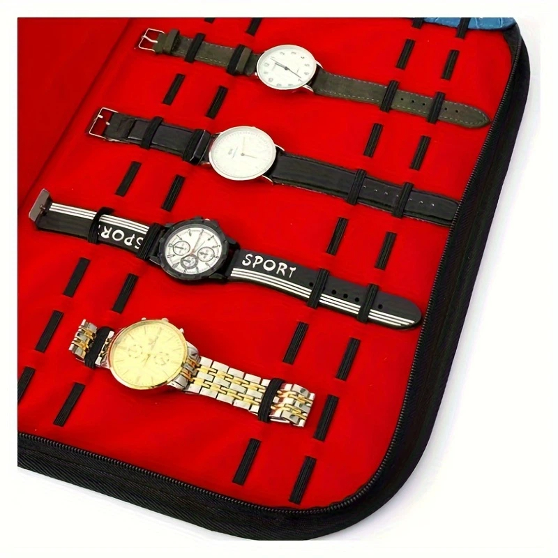 20 슬롯 시계 보관 가방 편리한 여행용 시계 파우치  - Jewelry Box With Watches 리뷰 및 가격
