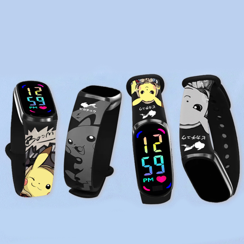 피카추 키즈 LED 시계 방수 터치 스크린 디지털 스포 - Jewelry Bracelet Watches 리뷰 및 가격
