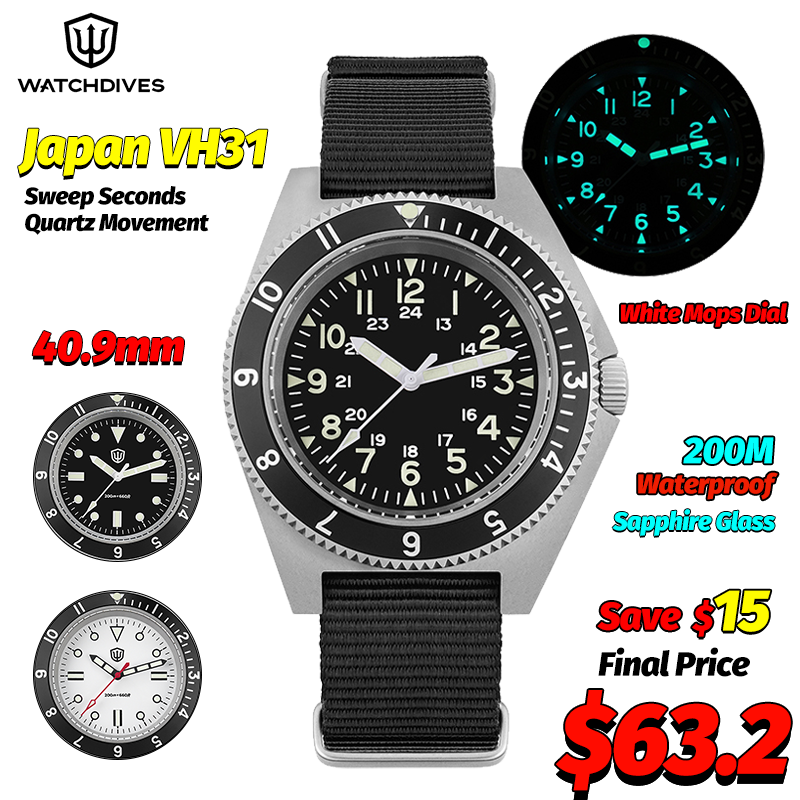 Watchdives WD1972 쿼츠 시계 사파이어 빛 - Jewelry Box With Watches 리뷰 및 가격