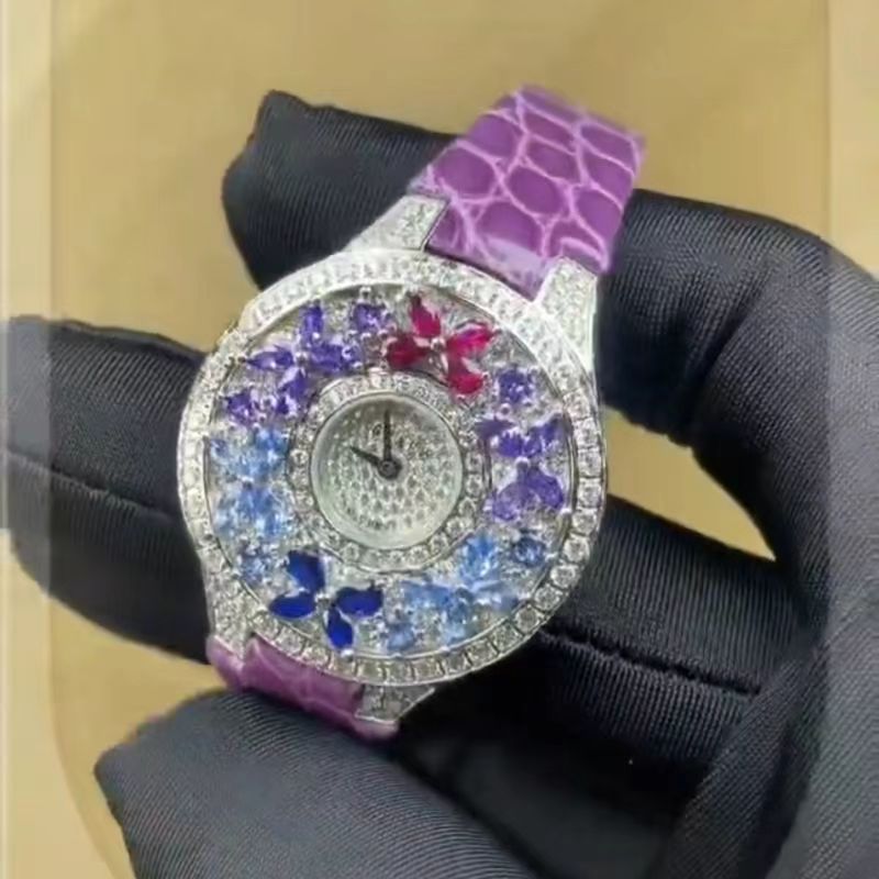 럭셔리 다채로운 여성용 시계 품질 보석 손목시계 팔찌  - Jewels In Quartz Watches 리뷰 및 가격