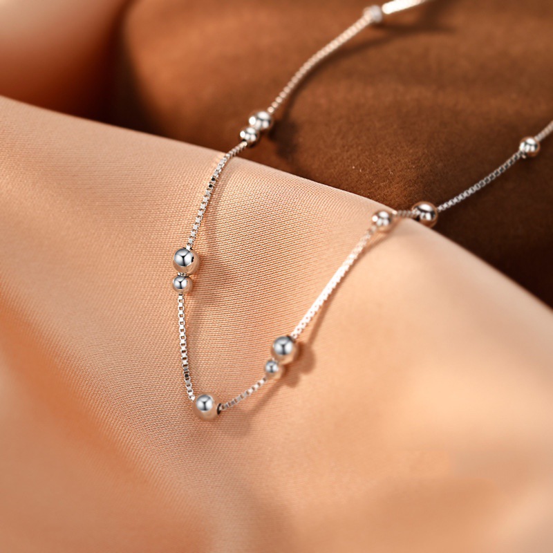 925 스털링 실버 기하학 라운드 구슬 발목 체인 20 - Anklet Foot Chain 리뷰 및 가격